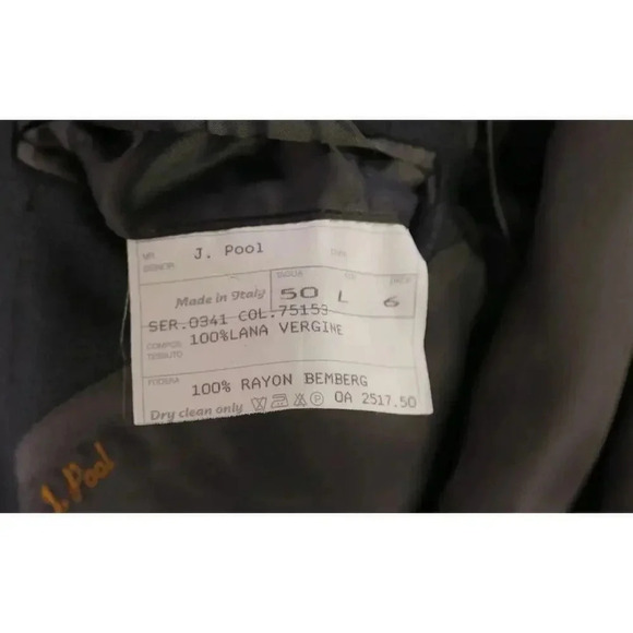 Maus & Hoffman by Ravazzolo Solid Gray 2-Btn Wool Blazer Jacket 40R - Picture 9 of 9